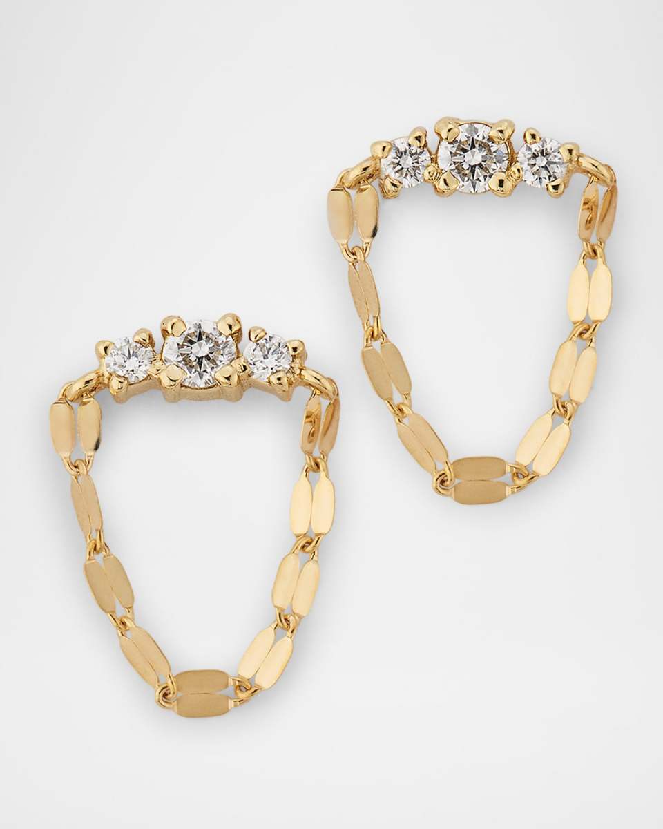 Solo Blake Draping Diamond Stud Earrings
